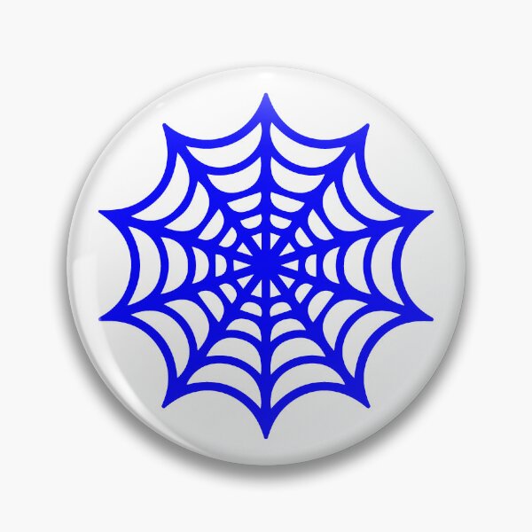 Artikelvorschau, Halloween-Silhouette mit blauem Spinnennetz (Grafik) entworfen und verkauft von pattern-archive.