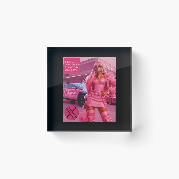 Item preview, Pink Tesla Girl Electric Car Aesthetic designed and sold by ViniBall.