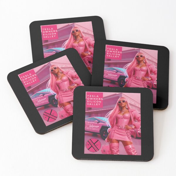 Item preview, Pink Tesla Girl Electric Car Aesthetic designed and sold by ViniBall.