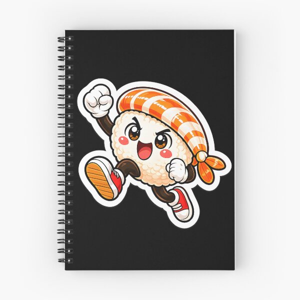 Item preview, Energetic Shrimp Sushi Mascot Sticker designed and sold by OddGarage.