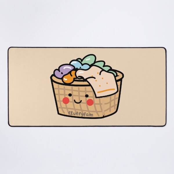 Item preview, Laundry basket cute minimalist kawaii chores designed and sold by fluffyfamcraft.
