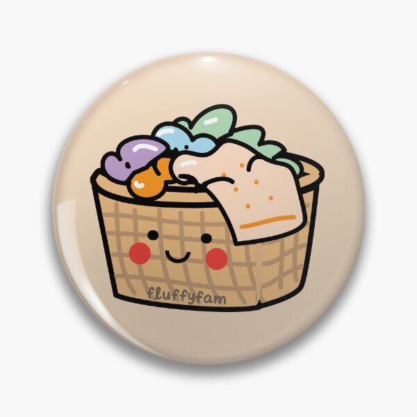 Item preview, Laundry basket cute minimalist kawaii chores designed and sold by fluffyfamcraft.