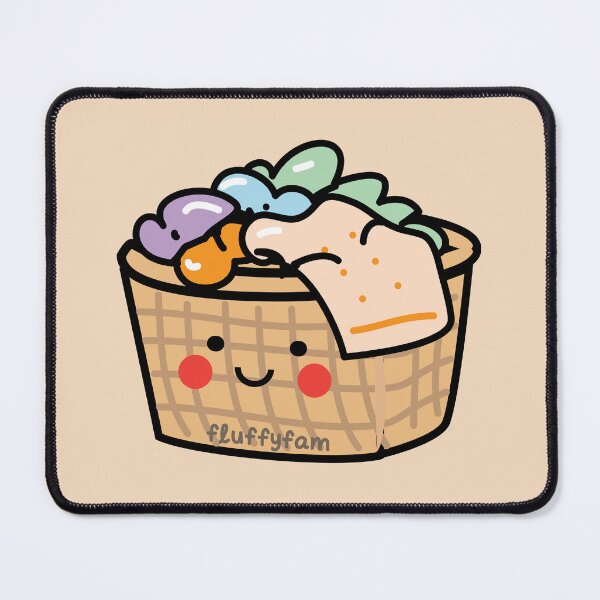 Item preview, Laundry basket cute minimalist kawaii chores designed and sold by fluffyfamcraft.
