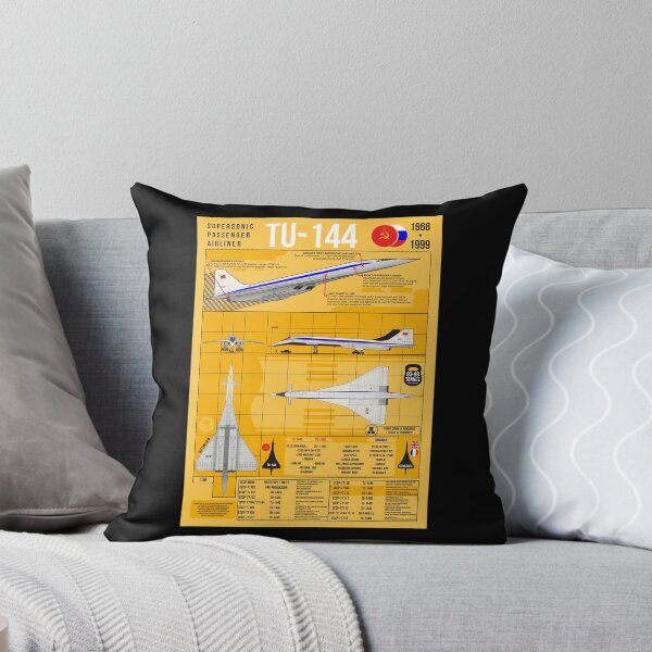 Item preview, Póster de planos técnicos del Tu-144, infografía amarilla designed and sold by FAawRay.