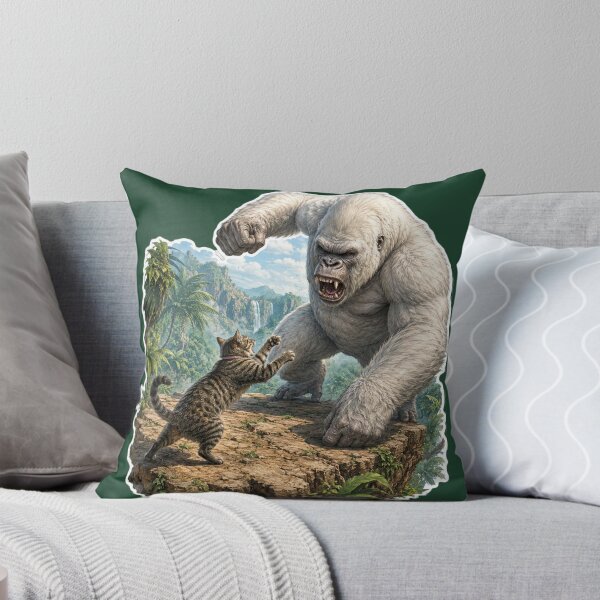 Item preview, Cat vs White Gorilla Jungle Adventure designed and sold by Moxie-Cat-Universe.
