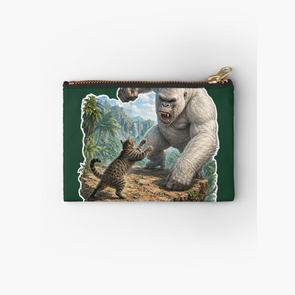 Item preview, Cat vs White Gorilla Jungle Adventure designed and sold by Moxie-Cat-Universe.