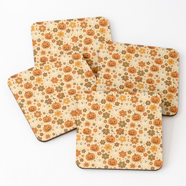 Item preview, 70s Vintage Flower Power Halloween Seamless Pattern designed and sold by Patternpulseee.