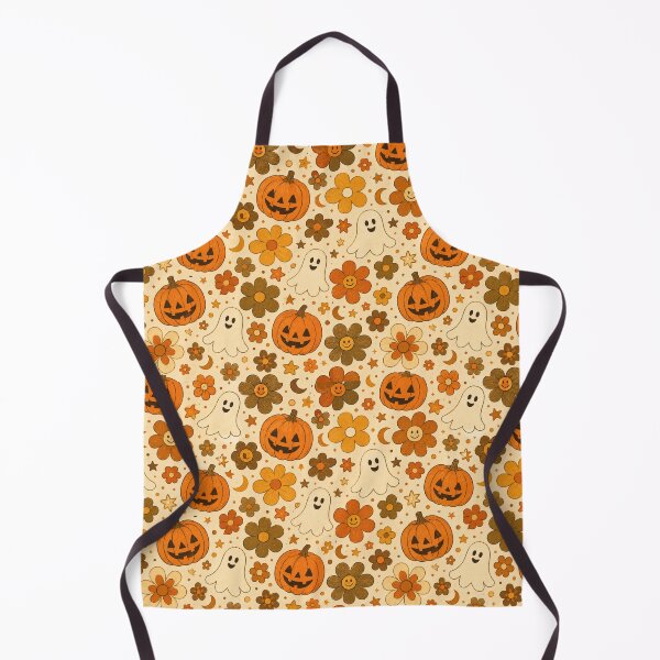 Item preview, 70s Vintage Flower Power Halloween Seamless Pattern designed and sold by Patternpulseee.
