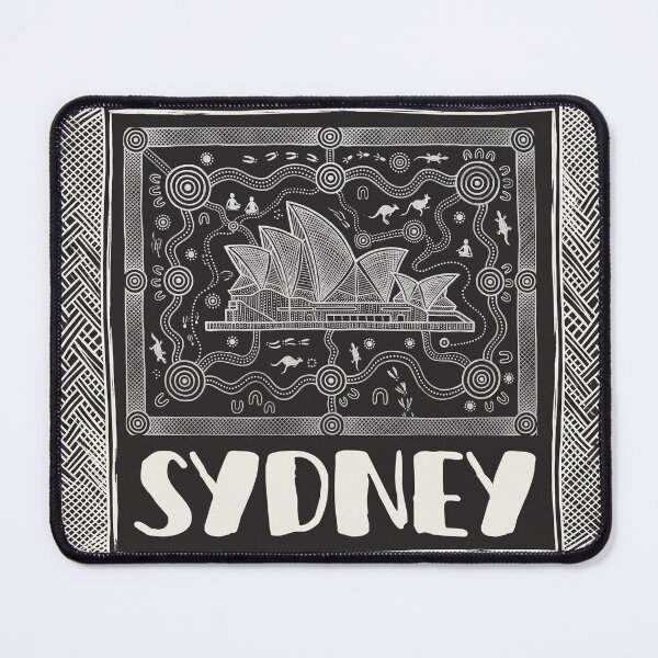 Item preview, Sydney Opera House Indigenous Australian Aboriginal Art Graphic Print designed and sold by FreiherrPK.