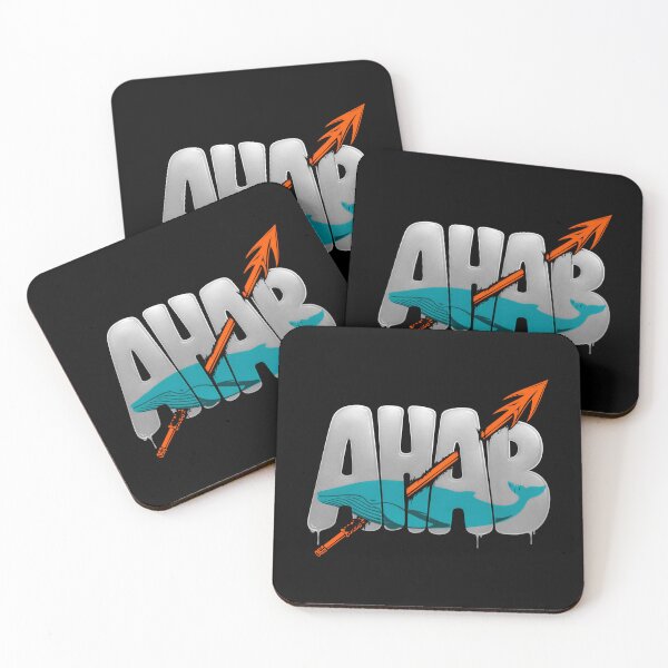 Item preview, Ahab Harpoon Through Whale Typography designed and sold by Fenay Designs.