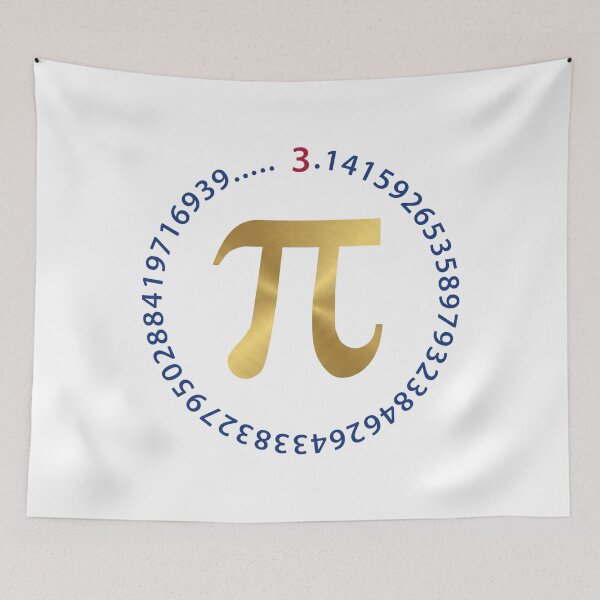 Aperçu de l'œuvre Cercle de chiffres minimaliste du symbole Pi créée et vendue par HometownCozyCo.