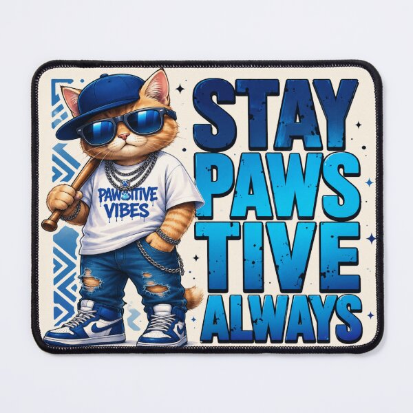 Item preview, Cool Cat Streetwear – Stay Pawsitive Always designed and sold by ArtoryNest.