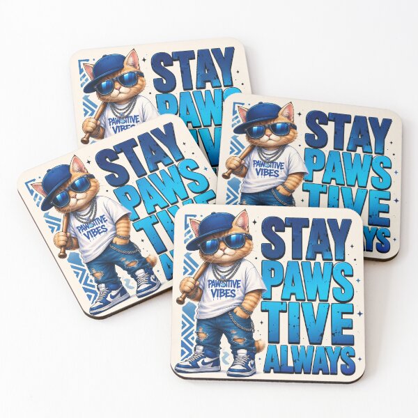 Item preview, Cool Cat Streetwear – Stay Pawsitive Always designed and sold by ArtoryNest.