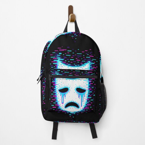 Item preview, Corrupted Mask – Neon Crying Face designed and sold by JupiterGlitchEmpire.