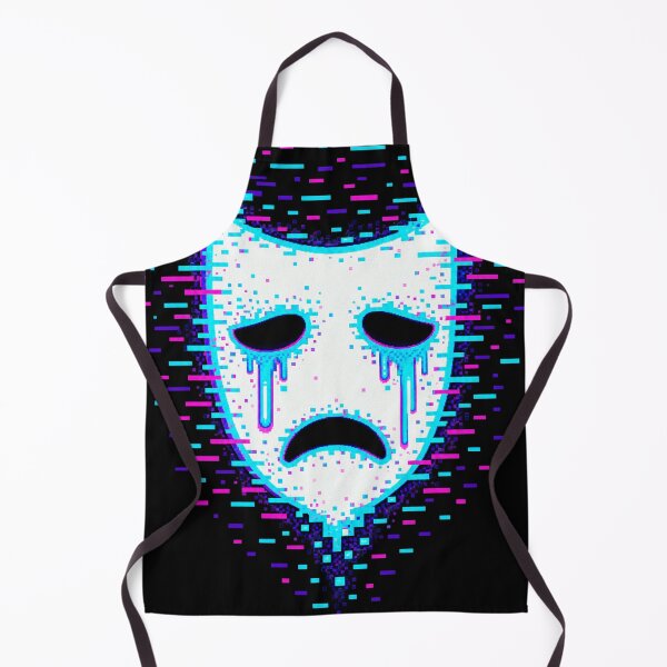 Item preview, Corrupted Mask – Neon Crying Face designed and sold by JupiterGlitchEmpire.