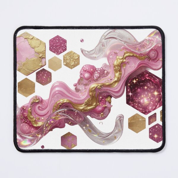 Item preview, Classic PINK GOLD GLITTER HEXAGON SET designed and sold by dazzlemakers.