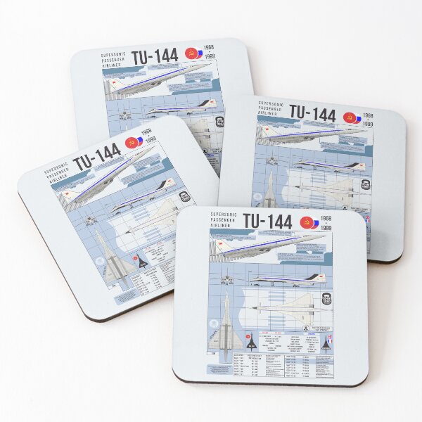 Item preview, Tu-144 Technical Blueprint Poster Blue Infographic Art designed and sold by FAawRay.