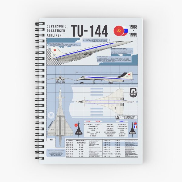 Item preview, Tu-144 Technical Blueprint Poster Blue Infographic Art designed and sold by FAawRay.