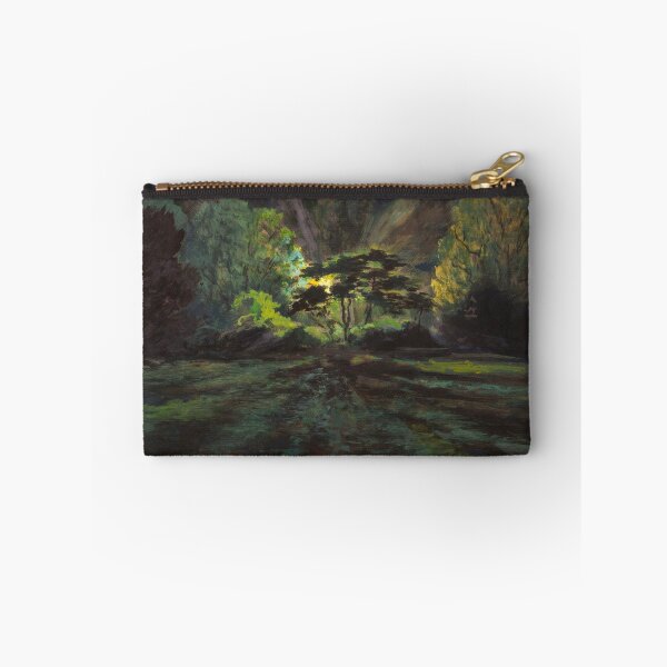 Item preview, Light in the Forest landscape painting on canvas fine art print by Frank S. Hermann designed and sold by Jéanpaul  Ferro.