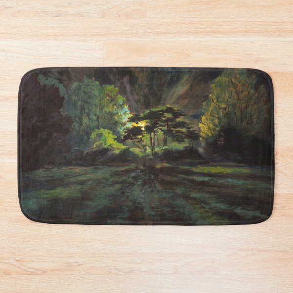Item preview, Light in the Forest landscape painting on canvas fine art print by Frank S. Hermann designed and sold by Jéanpaul  Ferro.