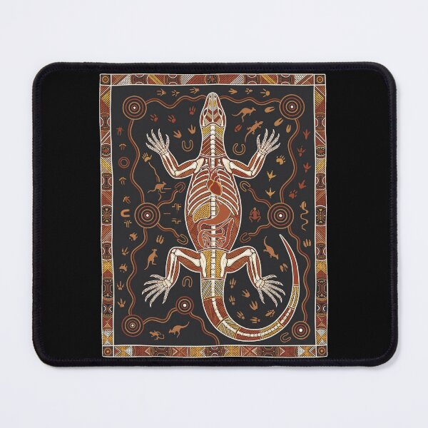 Item preview, Indigenous Australian Goanna Monitor Lizard Aboriginal X-Ray Art Print designed and sold by FreiherrPK.