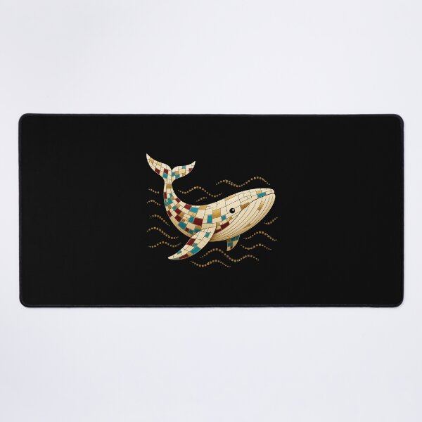 Item preview, Golden Mosaic Whale with Turquoise Tiles designed and sold by Fenay Designs.