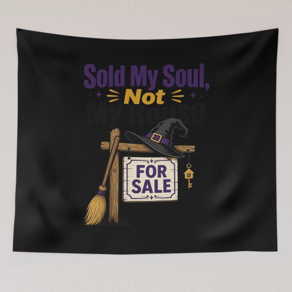 Item preview, Sold My Soul Not My House Shirt, Comfort Colors® Witchy Realtor Tee, Funny Halloween Real Estate Agent Graphic designed and sold by TshirtsLabs.