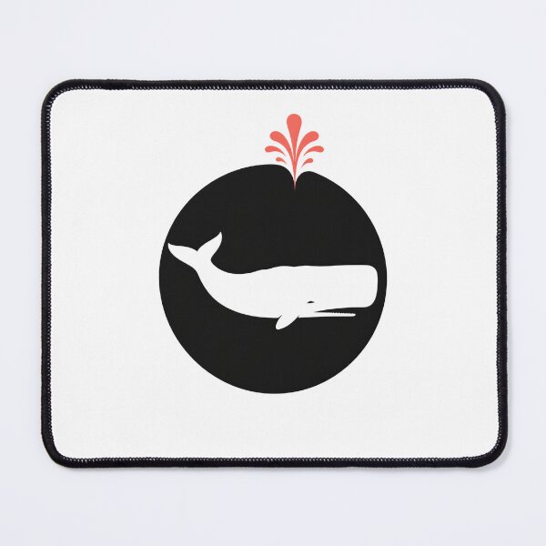 Item preview, Minimal Black Sperm Whale and Coral Spout designed and sold by Fenay Designs.