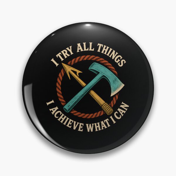 Item preview, I Try All Things Ahab Harpoon and Hammer Emblem designed and sold by Fenay Designs.