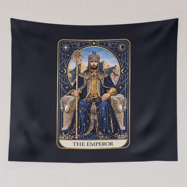 Item preview, The Emperor Tarot Card | Gothic Royal Occult Art designed and sold by MythicMood.