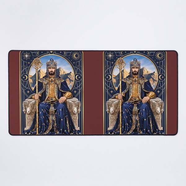Item preview, The Emperor Tarot Card | Gothic Royal Occult Art designed and sold by MythicMood.