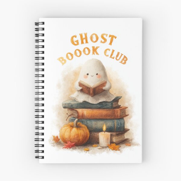 Item preview, Ghost Book Club – Cute Halloween Reading Ghost designed and sold by Helenaphotoart.