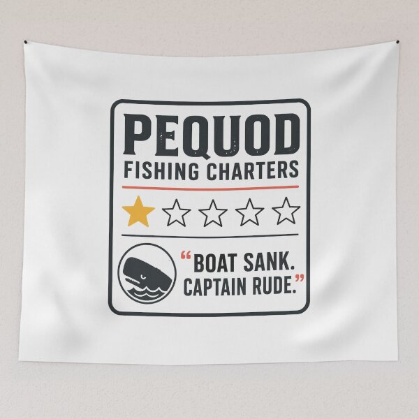 Item preview, Moby Dick: Pequod Fishing Charters One-Star Review designed and sold by Fenay Designs.