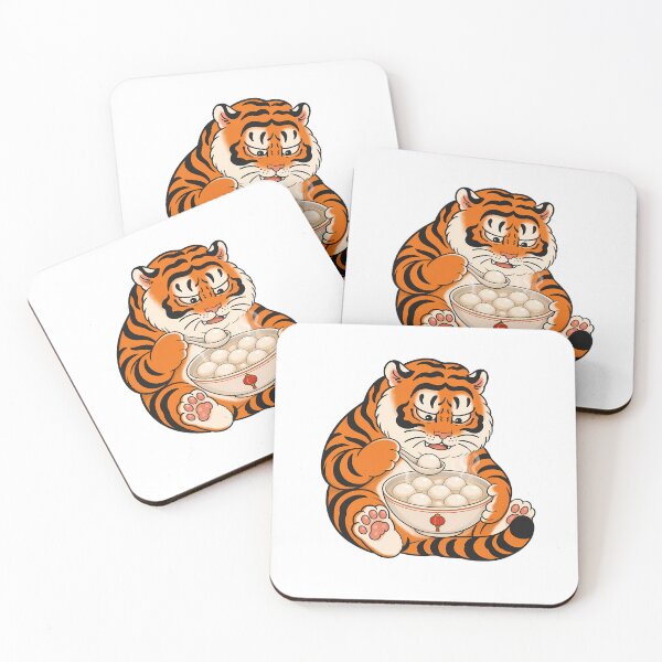 Item preview, Chubby Tiger Eating Sweet Tangyuan Soup designed and sold by aigcx.