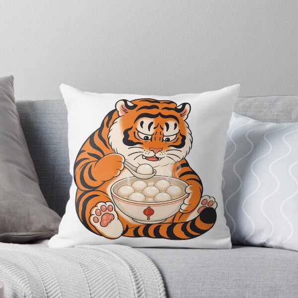 Item preview, Chubby Tiger Eating Sweet Tangyuan Soup designed and sold by aigcx.
