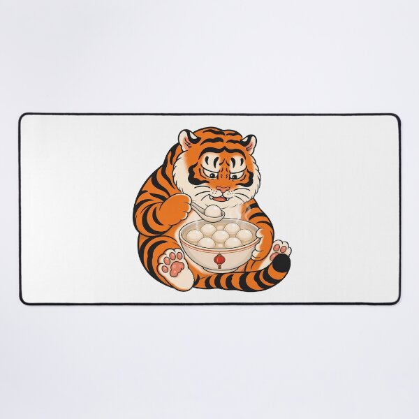 Item preview, Chubby Tiger Eating Sweet Tangyuan Soup designed and sold by aigcx.
