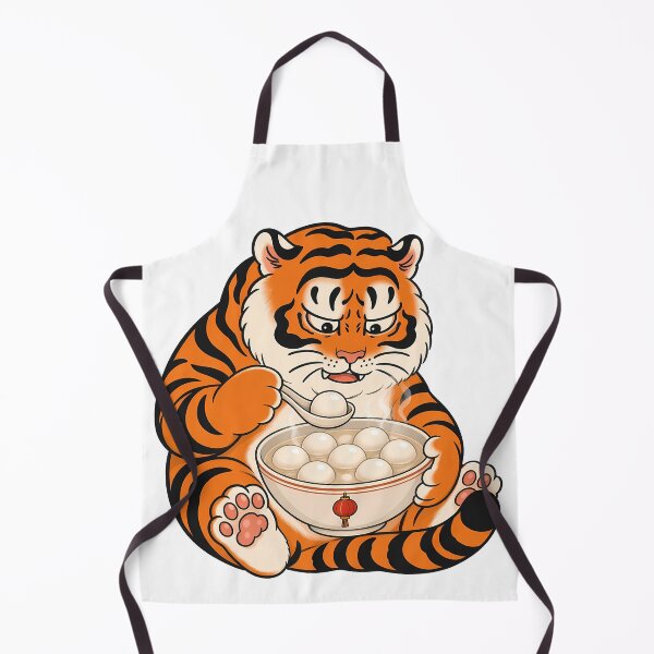 Item preview, Chubby Tiger Eating Sweet Tangyuan Soup designed and sold by aigcx.