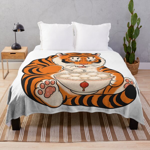 Item preview, Chubby Tiger Eating Sweet Tangyuan Soup designed and sold by aigcx.