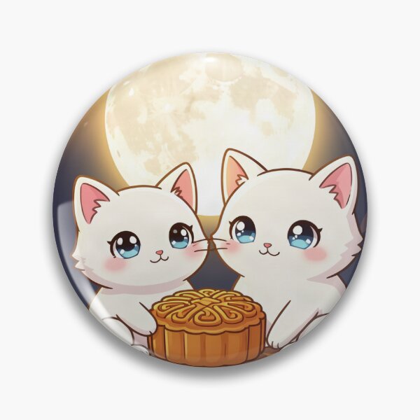 Item preview, Cute Kawaii Cat with Mooncake - Mid-Autumn Festival Art designed and sold by Topmission Tech Limited.