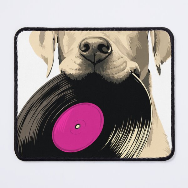 Item preview, golden retriever with record magenta eyes designed and sold by PhiloDoh.