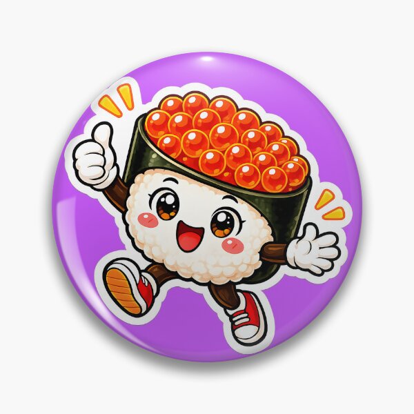 Item preview, Happy Salmon Roe Sushi Sticker designed and sold by OddGarage.