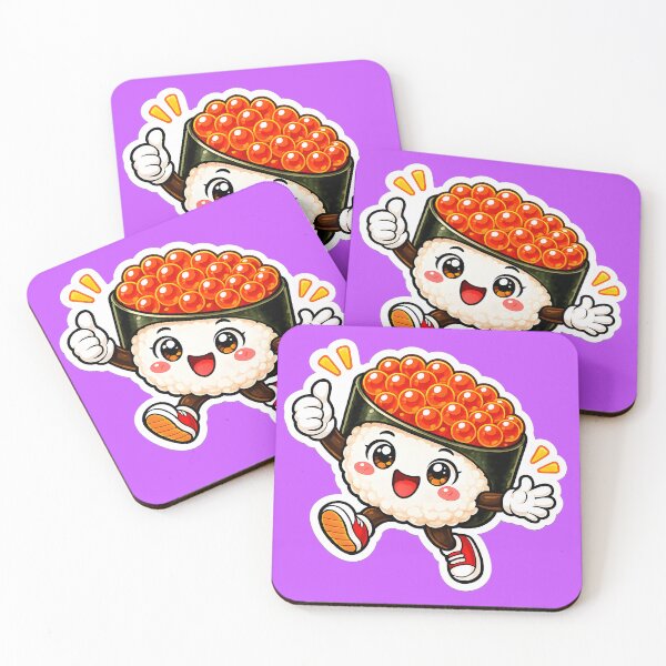 Item preview, Happy Salmon Roe Sushi Sticker designed and sold by OddGarage.