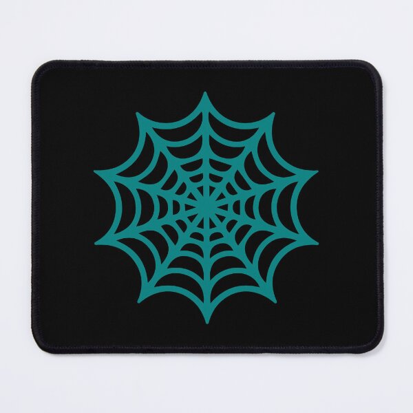 Item preview, Teal Spider Web Halloween Silhouette Graphic designed and sold by pattern-archive.
