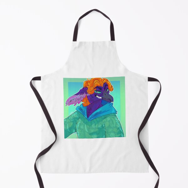 Item preview, Confident Anthropomorphic Purple Bird in Floral Hoodie designed and sold by Catsi-Nook-Art.