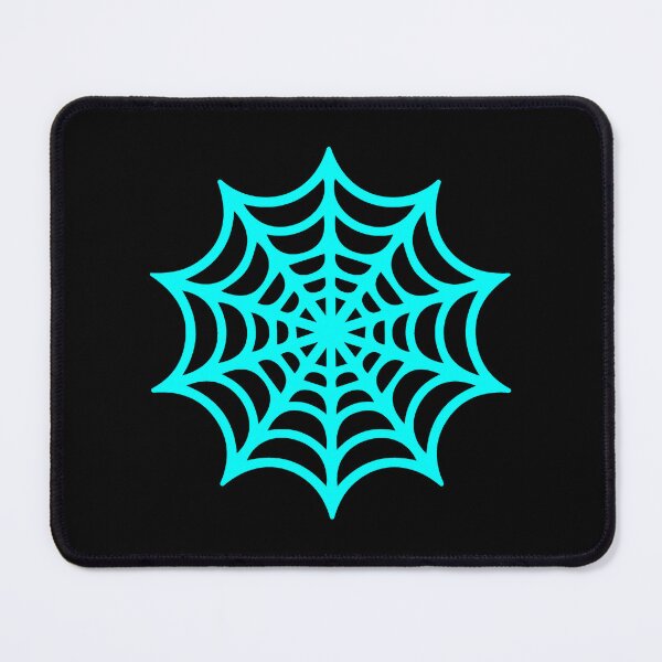 Item preview, Cyan Spider Web Halloween Silhouette Graphic designed and sold by pattern-archive.