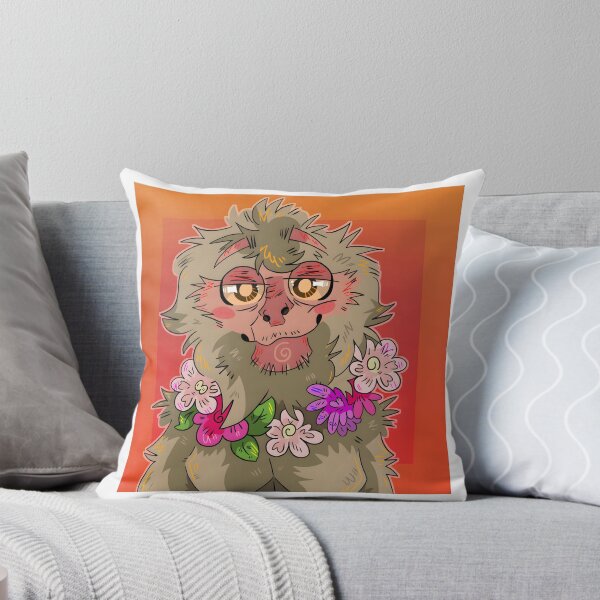 Item preview, Floral Japanese Macaque Portrait designed and sold by Catsi-Nook-Art.