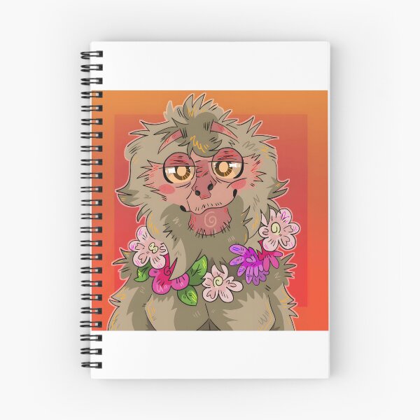 Item preview, Floral Japanese Macaque Portrait designed and sold by Catsi-Nook-Art.