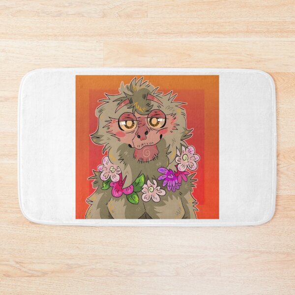 Item preview, Floral Japanese Macaque Portrait designed and sold by Catsi-Nook-Art.