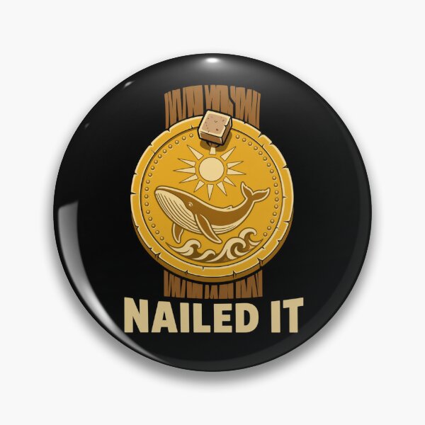 Item preview, Nailed It Golden Doubloon Whale Pun designed and sold by Fenay Designs.