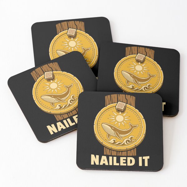 Item preview, Nailed It Golden Doubloon Whale Pun designed and sold by Fenay Designs.